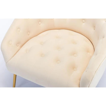 Barrel Chair: 28.4'' Wide Tufted Velvet Barrel Chair