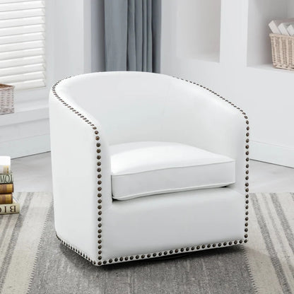 Barrel Chair: 28.5'' Wide Swivel Barrel Chair