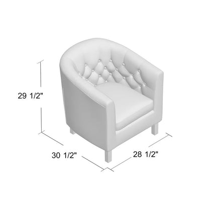 Barrel Chair: 28.5'' Wide Tufted Barrel Chair