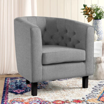 Barrel Chair: 28.5'' Wide Tufted Barrel Chair