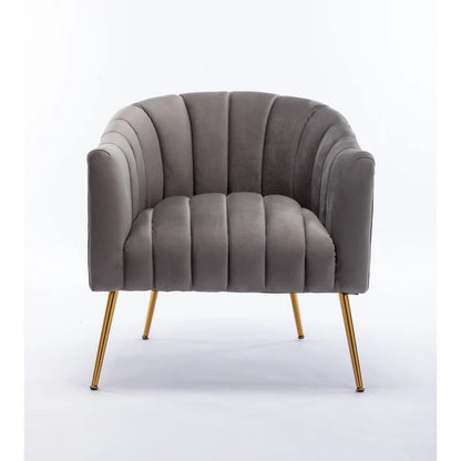 Barrel Chair: 28'' Wide Tufted Velvet Barrel Chair