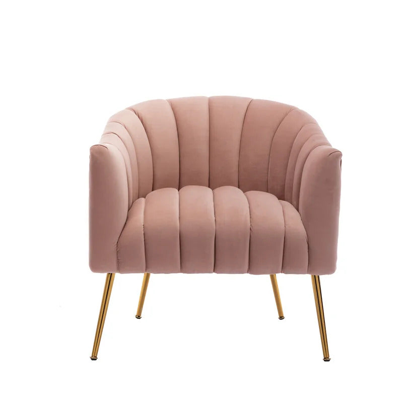 Barrel Chair: 28'' Wide Tufted Velvet Barrel Chair