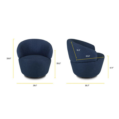 Barrel Chair: 29.1'' Wide Swivel Barrel Chair