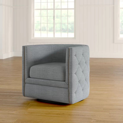 Barrel Chair: 30.3'' Wide Tufted Barrel Chair