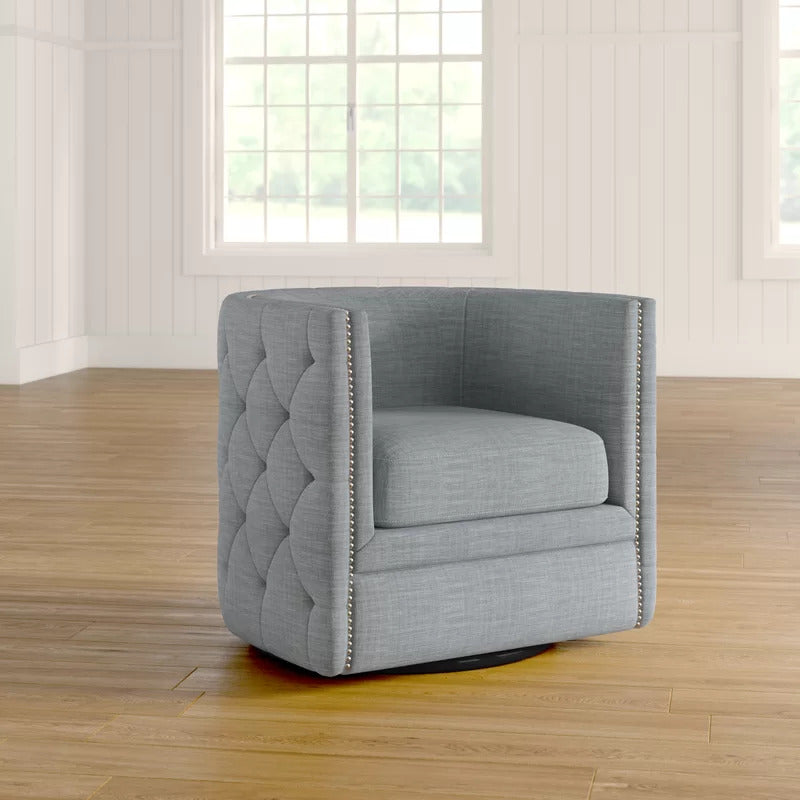 Barrel Chair: 30.3'' Wide Tufted Barrel Chair