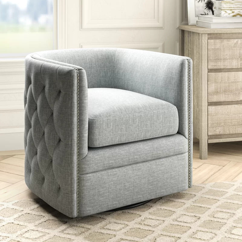 Barrel Chair: 30.3'' Wide Tufted Barrel Chair