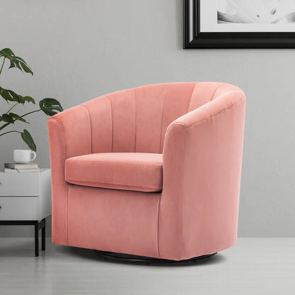 Barrel Chair:  30.3'' Wide Velvet Barrel Chair