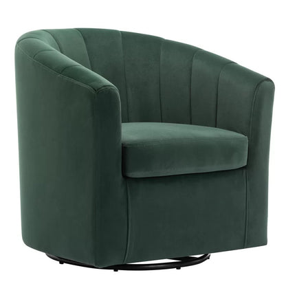 Barrel Chair:  30.3'' Wide Velvet Barrel Chair