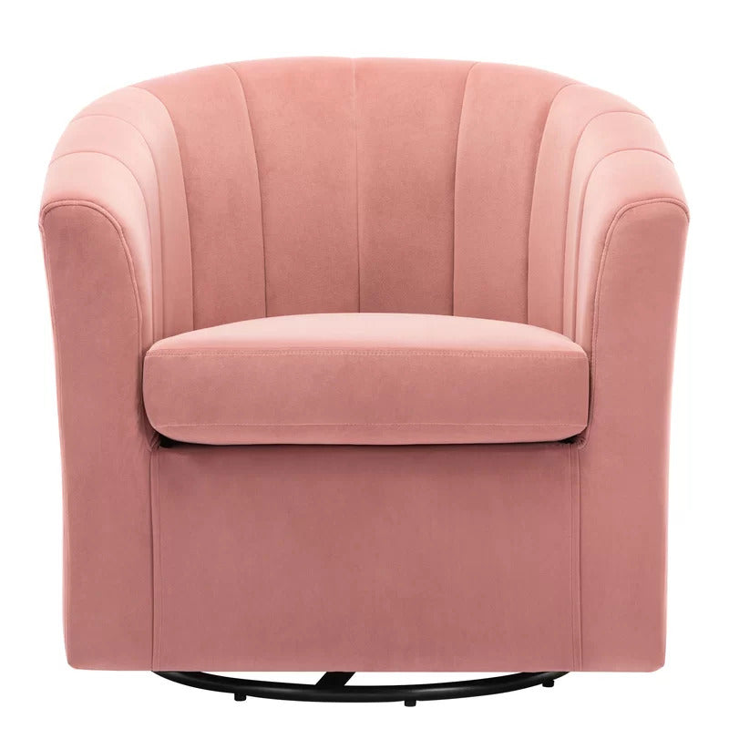 Barrel Chair:  30.3'' Wide Velvet Barrel Chair