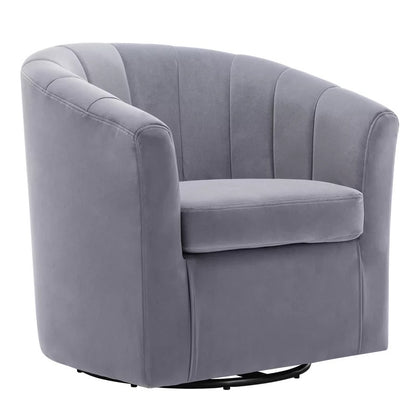 Barrel Chair:  30.3'' Wide Velvet Barrel Chair