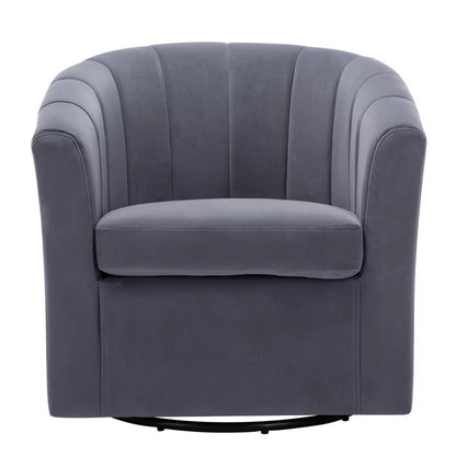 Barrel Chair:  30.3'' Wide Velvet Barrel Chair