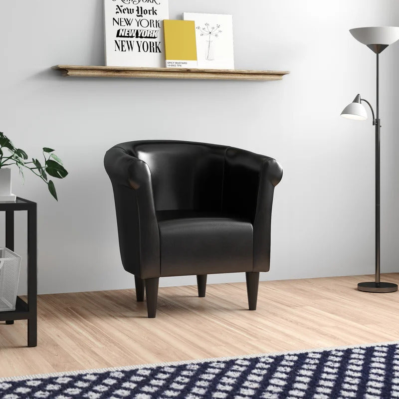 Barrel Chair: 30.5'' Wide Tufted Barrel Chair