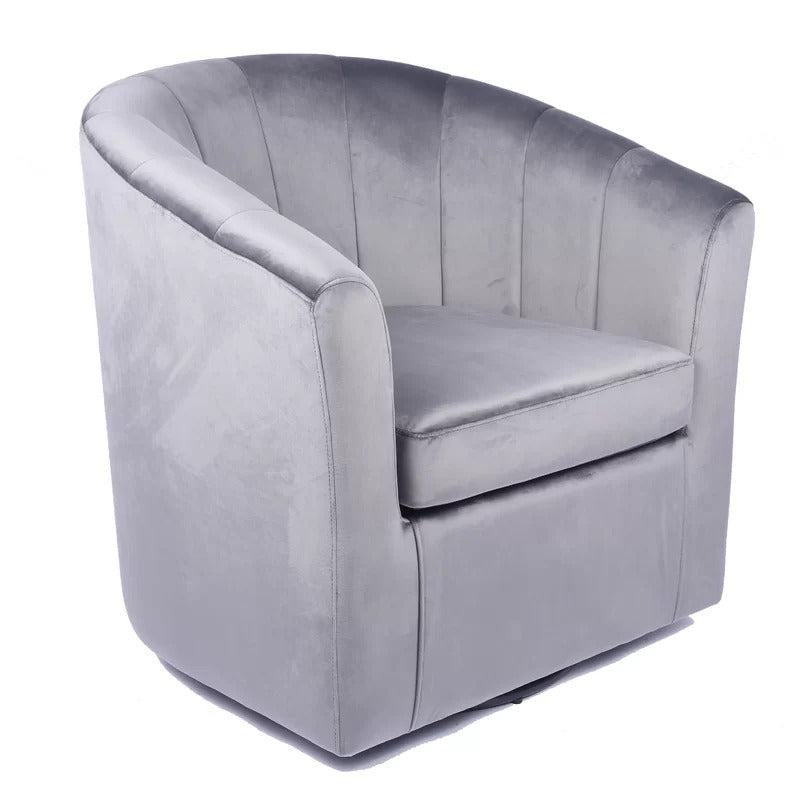 Barrel Chair: 30.7'' Wide Velvet Barrel Chair