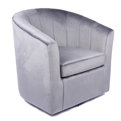 Barrel Chair: 30.7'' Wide Velvet Barrel Chair
