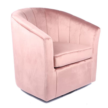 Barrel Chair: 30.7'' Wide Velvet Barrel Chair