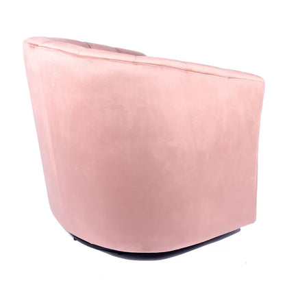 Barrel Chair: 30.7'' Wide Velvet Barrel Chair