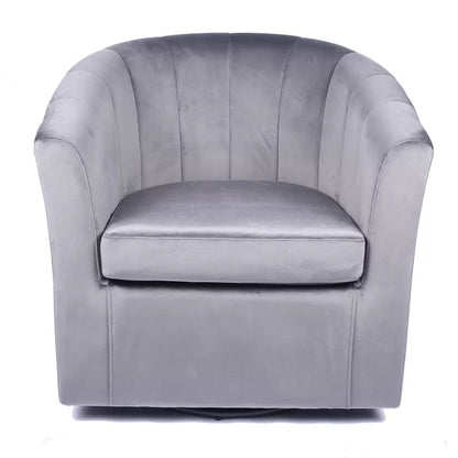 Barrel Chair: 30.7'' Wide Velvet Barrel Chair