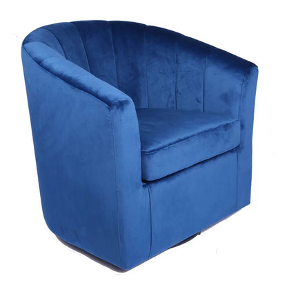 Barrel Chair: 30.7'' Wide Velvet Barrel Chair