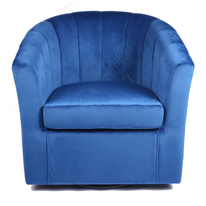 Barrel Chair: 30.7'' Wide Velvet Barrel Chair
