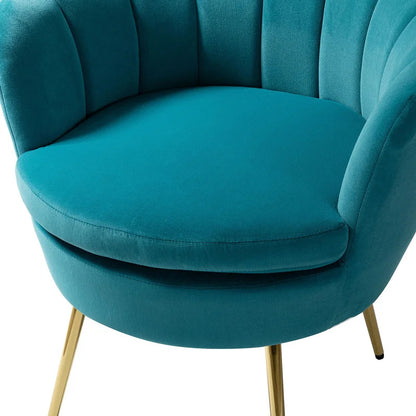 Barrel Chair: 30'' Wide Velvet Barrel Chair