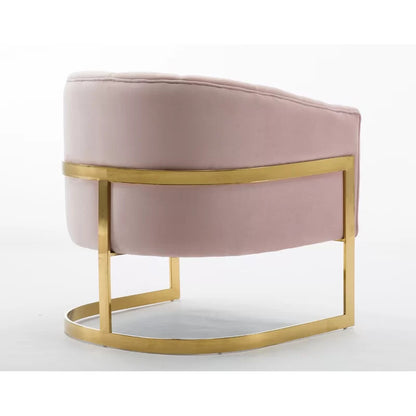 Barrel Chair: 30'' Wide Velvet Barrel Chair
