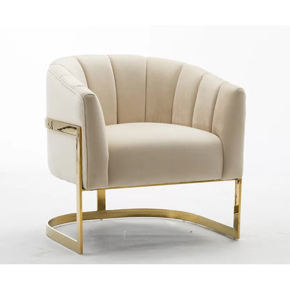 Barrel Chair: 30'' Wide Velvet Barrel Chair