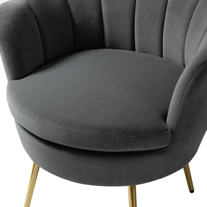 Barrel Chair: 30'' Wide Velvet Barrel Chair