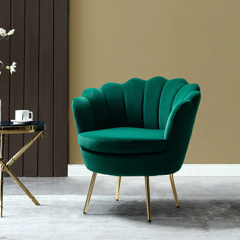Barrel Chair: 30'' Wide Velvet Barrel Chair