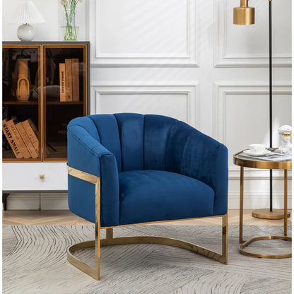 Barrel Chair: 30'' Wide Velvet Barrel Chair