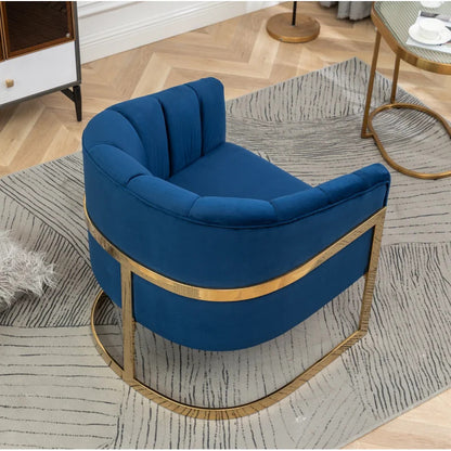 Barrel Chair: 30'' Wide Velvet Barrel Chair