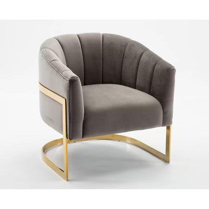 Barrel Chair: 30'' Wide Velvet Barrel Chair