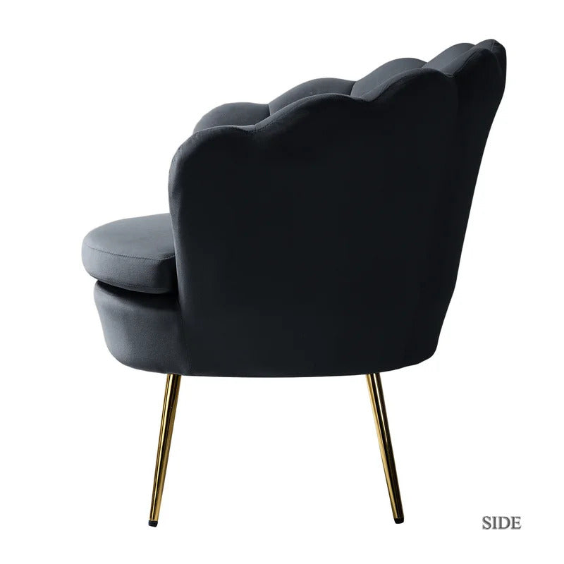 Barrel Chair: 30'' Wide Velvet Barrel Chair