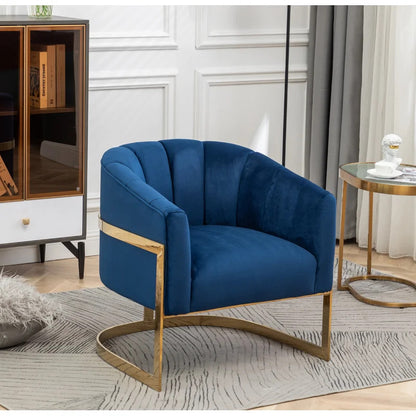 Barrel Chair: 30'' Wide Velvet Barrel Chair