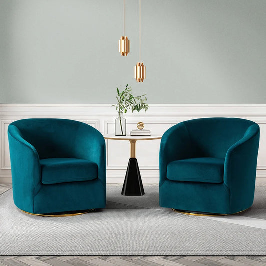 Barrel Chair: 31.5'' Wide Velvet Barrel Chair (Set of 2)