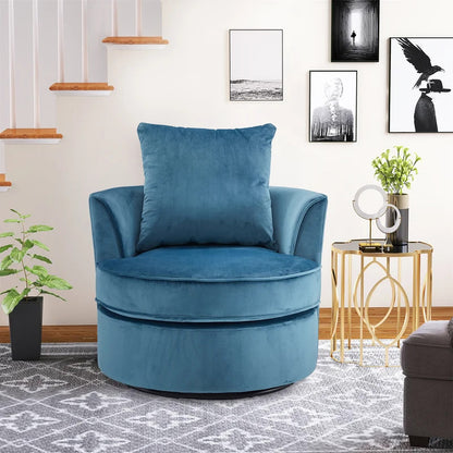 Barrel Chair: 31.6'' Wide Velvet Barrel Chair