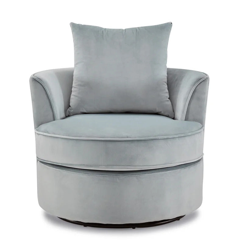 Barrel Chair: 31.6'' Wide Velvet Barrel Chair