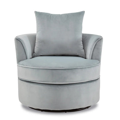 Barrel Chair: 31.6'' Wide Velvet Barrel Chair