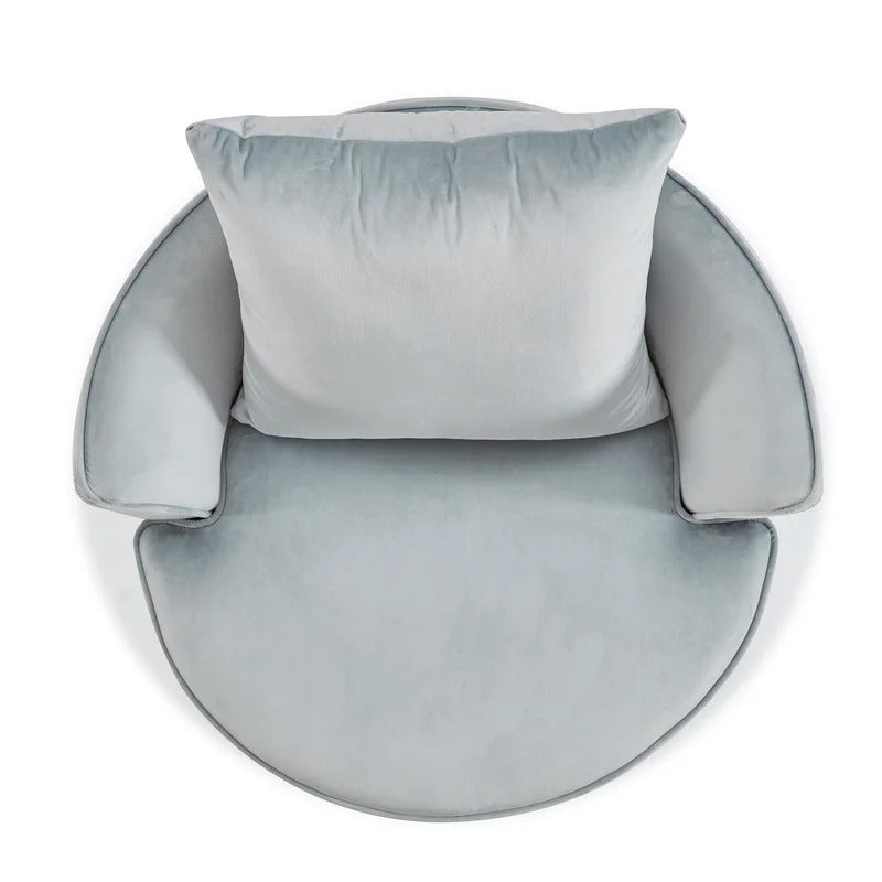 Barrel Chair: 31.6'' Wide Velvet Barrel Chair