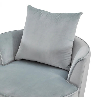 Barrel Chair: 31.6'' Wide Velvet Barrel Chair