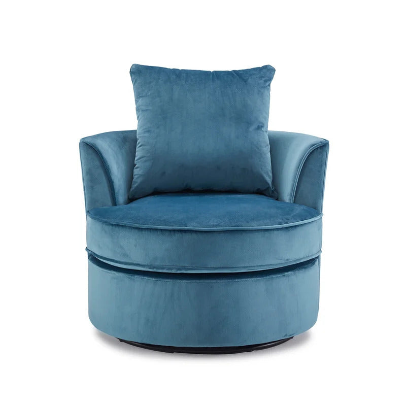 Barrel Chair: 31.6'' Wide Velvet Barrel Chair