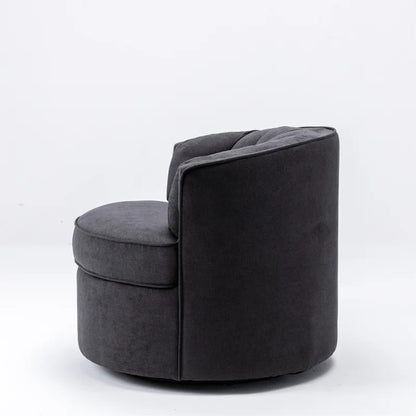 Barrel Chair: 33'' Wide Tufted Linen Barrel Chair