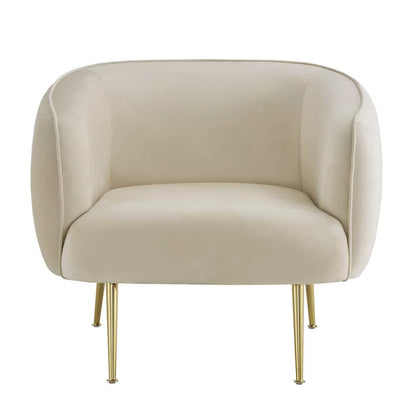 Barrel Chair: 34'' Wide Velvet Barrel Chair