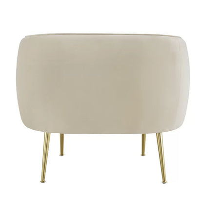 Barrel Chair: 34'' Wide Velvet Barrel Chair