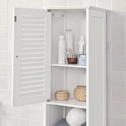 Bathroom Cabinets: 12.48'' W x 66.3'' H x 11.7'' D Linen Cabinet