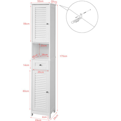 Bathroom Cabinets 12.48 W x 66.3 H x 11.7 D Linen Cabinet