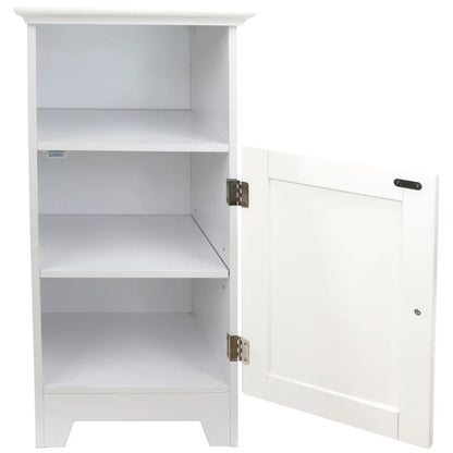 Bathroom Cabinets: 13.37" W x 27.63" H x 12" D Free-Standing Bathroom Cabinet