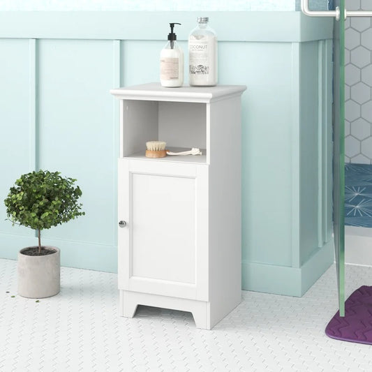 Bathroom Cabinets: 13.37" W x 27.63" H x 12" D Free-Standing Bathroom Cabinet