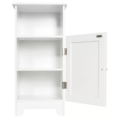 Bathroom Cabinets: 13.38'' W x 27.63'' H x 11.75'' D Free-Standing Bathroom Cabinet