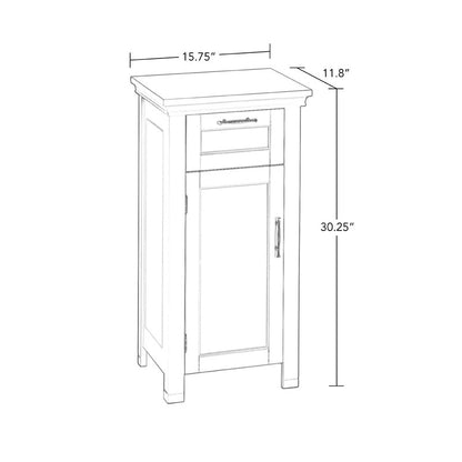 Bathroom Cabinets: 15.75'' W x 30.25'' H x 11.81'' D Free-Standing Bathroom Cabinet