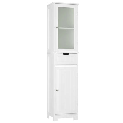 Bathroom Cabinets: 15.7'' W x 67'' H x 11.8'' D Linen Cabinet\
